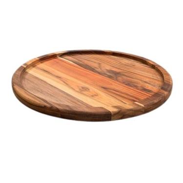 Imagem de Tábua Suporte De Madeira 30Cm Para Cortar E Servir Pizza - Brasa Store