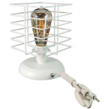 Imagem de Abajur Aramado Boxy Branco Sala Quarto cozinha banheiro - CM GLASS - C