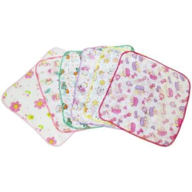 Imagem de Kit 10 Pano De Boca + 6 Fraldas + 4 Toalha Banho + 2 Cueiros - Dugu, F