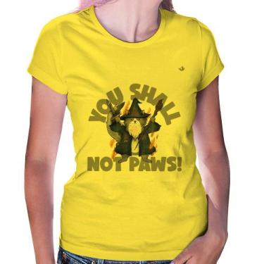 Imagem de Baby Look You shall not paws - Foca na Moda, Amarelo, M