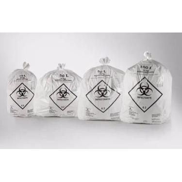 Imagem de Saco De Lixo Infectante 50 Litros Branco - 100 Un - HIGIPACK