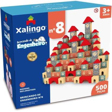 Imagem de Brinquedo para Montar Brincando de ENGENHEIRO-8 500 Peças - Xalingo