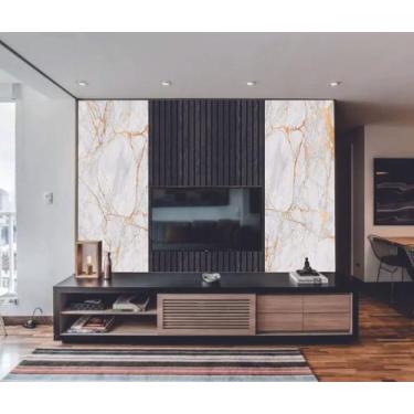 Imagem de Papel de Parede  Marmore e Ripado Tedencia  (folha med. 90x300 cm) - D