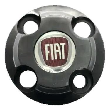 Imagem de Jogo 4 Calotas Centro Roda Miolo Fiat 4 Furos Emblema - NEWTEC
