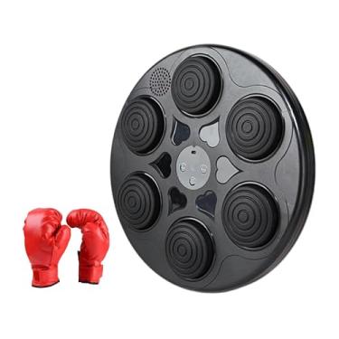 Imagem de menolana Máquina de boxe musical, almofada de socos com luvas para adultos, máquina de treino, alvo de boxe eletrônico, saco de areia para academia em casa, Conjunto de Luvas para Crianças
