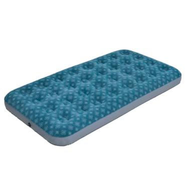 Imagem de DIMAR GARDEN Colchão de ar duplo inflável para cama, almofada de dormir para acampamento, estampa azul flocagem