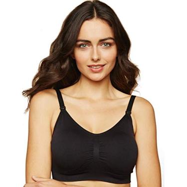 Imagem de Motherhood Maternity Sutiã de amamentação sem costura sem costura para amamentação, Preto, M