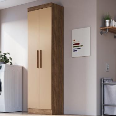 Imagem de Armário Multiuso 2 Portas 1 Gaveta 100 MDF Charlotte Doripel - Castanho Nude