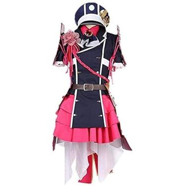 Imagem de Conjunto completo Touken Ranbu Online Midaretoushirou Ternos de Festa Casaco Uniforme Fantasia Cosplay, Feminino M, One Size