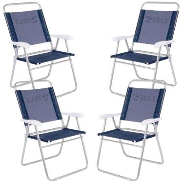 Imagem de Cadeira de Praia e Piscina em Alumínio Master Plus 120 Kg 4 Uni ZELT