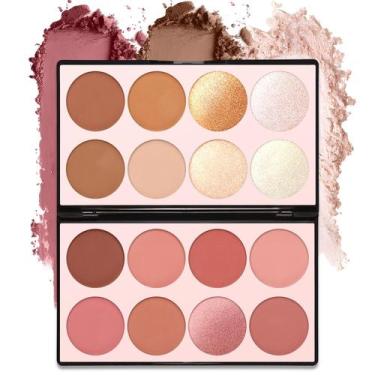 Imagem de Paleta de Contorno SPRINGSKY - 16 Cores de Blush, Iluminador e Bronzer