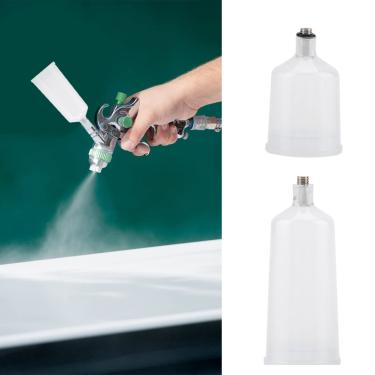 Imagem de Copo de Tinta Spray para Acessórios Sata para Fastmover para Connec 1151429 para Pistola Spray para Pote de Pistola Conjunto de Plástico de Conector de Aerógrafo para 2 Peças de