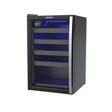 Imagem de Adega Piubella 100l - 24 Garrafas - Preto Fosco - Venax - 127