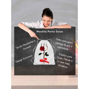 Imagem de Mochila Porta Guia Tridente de Pomba Gira Umbanda e Candomblé - Lojas 