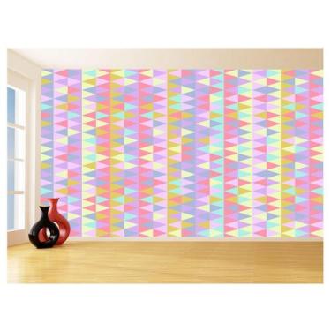 Imagem de Papel De Parede Geométrico Triângulos Abstrato 3,5M Gmt91 - Você Decor