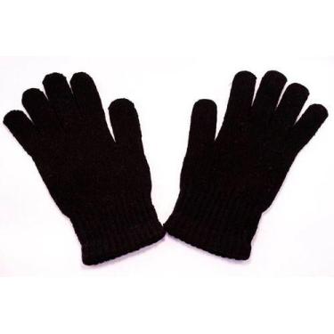 Imagem de Kit Atacado 12 Luvas De Lã Inverno Frio Preta Adulto - Sarat Moda Indi