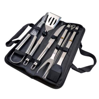 Imagem de Kit Churrasco Prático Com Facas E Espetos Inox