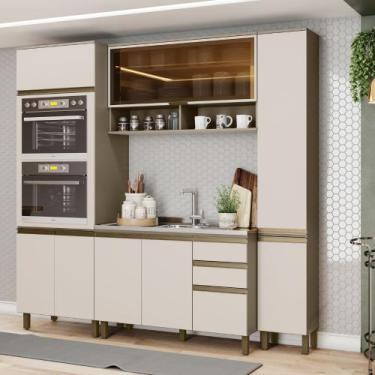 Imagem de Cozinha Compacta Modulada 226,5cm 4 Peças com Torre Quente 9 Portas 2 