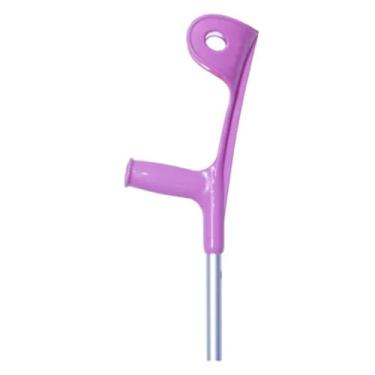 Imagem de Muleta Fixa Ajustável Canadense Lilás Pop em Alumínio 110kg com 10 Níveis de Altura