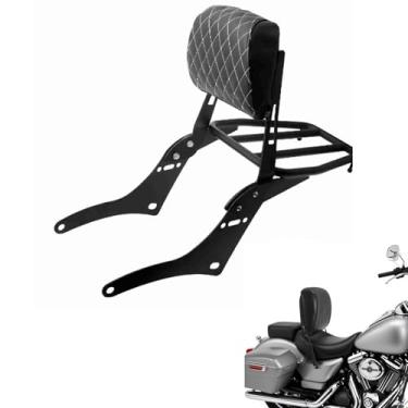 Imagem de GUDITEM Motocicleta Sissy Bars encosto almofada assento com bagageiro para Honda rebel cmx300 cmx500 cmx 300 500 2017-2021, preto