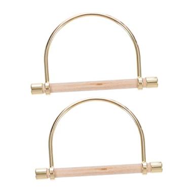 Imagem de VALICLUD 2 peças, acessórios, bolsa para laptop, alças de metal, moedas, madeira, alça de metal Joycon de madeira, Dourado, 15.2X10X1.2cm