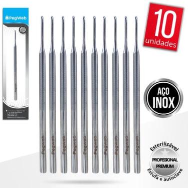 Imagem de Kit c/ 10 Goiva 206 Remoção Unha Encravada Podologia Pegweb, Inox