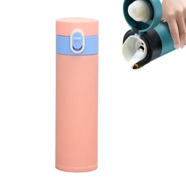 Imagem de Garrafa Térmica Inox 400ml Barganha Mix – Mantém Quente 6h / Gelada 12h, Tampa Antivazamento, Parede Dupla a Vácuo, BPA Free, Portátil para Carro, Academia (Rosa)