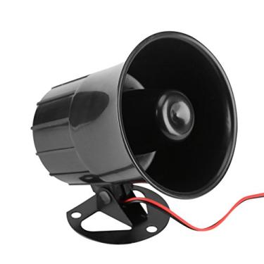 Imagem de Buzina de sirene, DC12V 15W 110dB universal ABS alarme monofônico buzina alto alto-falante com suporte para carro caminhão sistema de segurança doméstica