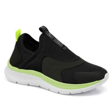 Imagem de Tênis Infantil Way 354 Menino Preto/verde Neon Tamanho:33