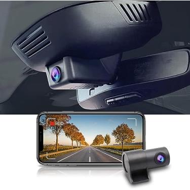 Imagem de Fitcamx Frontal 2K+Traseira 1080P Dash Cam para Volvo S60 & V60 2023-2026 B5 T8 Plug-in Hybrid (Model B), OEM Estilo, 2 Way HD Vídeo, WiFi & APP, Loop Gravação, G-Sensor, Plug & Play, 64GB Cartão