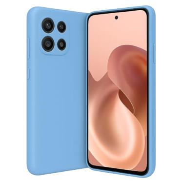 Imagem de Capa Capinha PREMIUM Para Motorola Moto G86 Silicone Aveludado [Proteção de Câmera] (AZUL CELESTE)