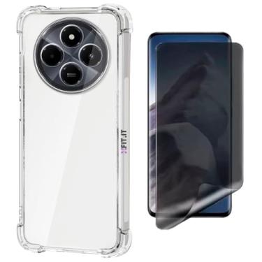 Imagem de Kit Capa Capinha Tpu Antiquedas e Película Privacidade 5D 9D Compatível com Xiaomi Poco C75