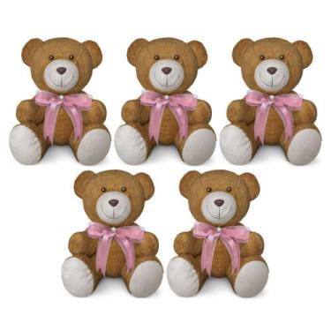 Imagem de Kit 5 Ursinhos De Pelúcia Articulado Para Decoração Presente 20cm - AL