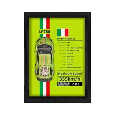 Imagem de Modelo De Carro De Corrida Em Metal Liga Escala 1/32 Com Moldura 3D De