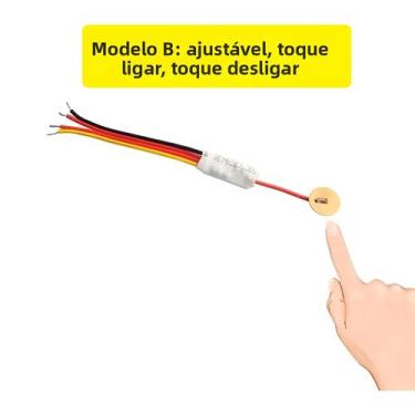 Imagem de Interruptor De Sensor De Toque Miniatura De Modo Duplo 3.7-24V 2.5A Pa