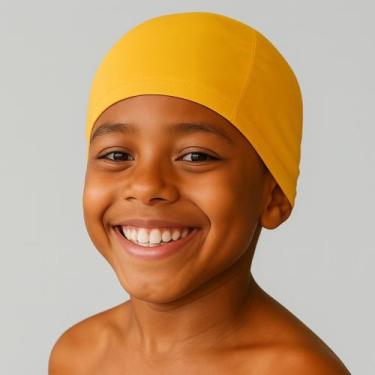 Imagem de Touca infantil para natação tecido - alíki, Amarelo