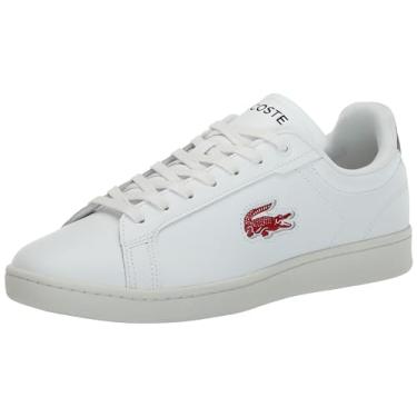 Imagem de Lacoste Tênis masculino Carnaby Pro, Branco/preto, 44