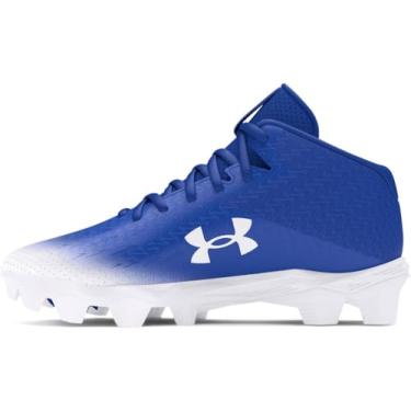 Imagem de Under Armour Tênis de futebol masculino Spotlight Franchise Rm Jr 4, (400) Team Royal/Branco/Branco, 18