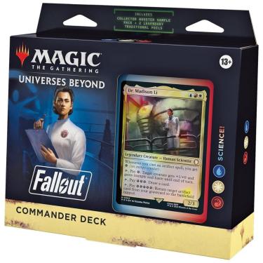 Imagem de Magic The Gathering Fallout Deck de Commander, Ciência, 100 Cartas e Acessórios para Jogadores de 13 Anos ou Mais