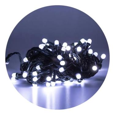 Imagem de Pisca-Pisca Natalino Branco com 100 leds 127V - 10m (cabo verde)