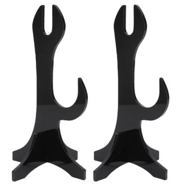 Imagem de Hztyyier Suporte de Espada Samurai Acrílico Suporte de Exibição Estável para 2 Espadas Coleção de Decoração de Casa (Preto)