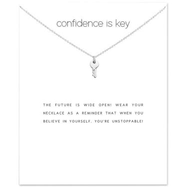 Imagem de Colar com mensagem e relâmpago, pingente de círculo de pérola em ferradura da sorte para mulheres, cartão de presente, Small, Metal, Sem Pedra Preciosa