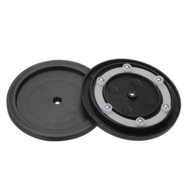 Imagem de Suporte giratório giratório de 8,89 cm com rolamentos de esferas de aço, base giratória Anular Lazy Susan para armários de canto de cozinha, anular de 1,3 cm com anel de borracha branca, pacote com 2