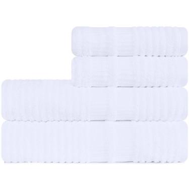 Imagem de Jogo de Toalhas 4 Peças Banhão e Rosto 100% Algodão - Brisa - Karsten