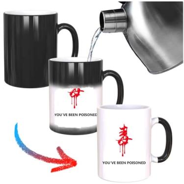 Imagem de Generic You Have Been Poisoned- Message Appears as it Heats - Caneca de café engraçada de descoloração por indução térmica caneca de café de cerâmica, presentes (325 ml), branca