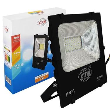 Imagem de Refletor Led Ip66 50W Bivolt Branco Frio 6000K - CTB, Branco Frio - 60