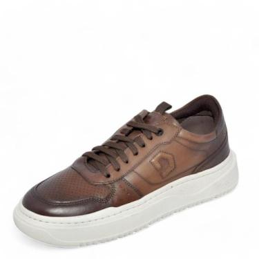 Imagem de Sapatênis Masculino Democrata Block REF: 240501 COURO, 37, Tabaco