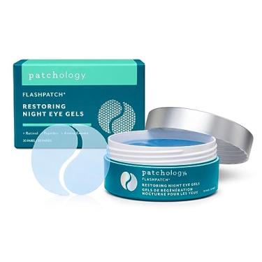 Imagem de Patchology Adesivos de gel para restauração de olhos com retinol e colágeno - Máscaras para olheiras, olhos inchados e rugas - Conjunto de almofadas antienvelhecimento noturnas - Ilumina os cuidados