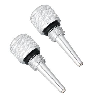 Imagem de 2 varetas magnéticas de óleo 55201 para geradores inversores, substituição de alumínio prateado com anéis de borracha, compatível com Wen/Predator/Yamaha