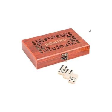 Imagem de Jogo de Dominó Tradicional, 28 Peças em Plástico Melamina e PVC, 4cm x 5mm de Espessura, para Família e Amigos